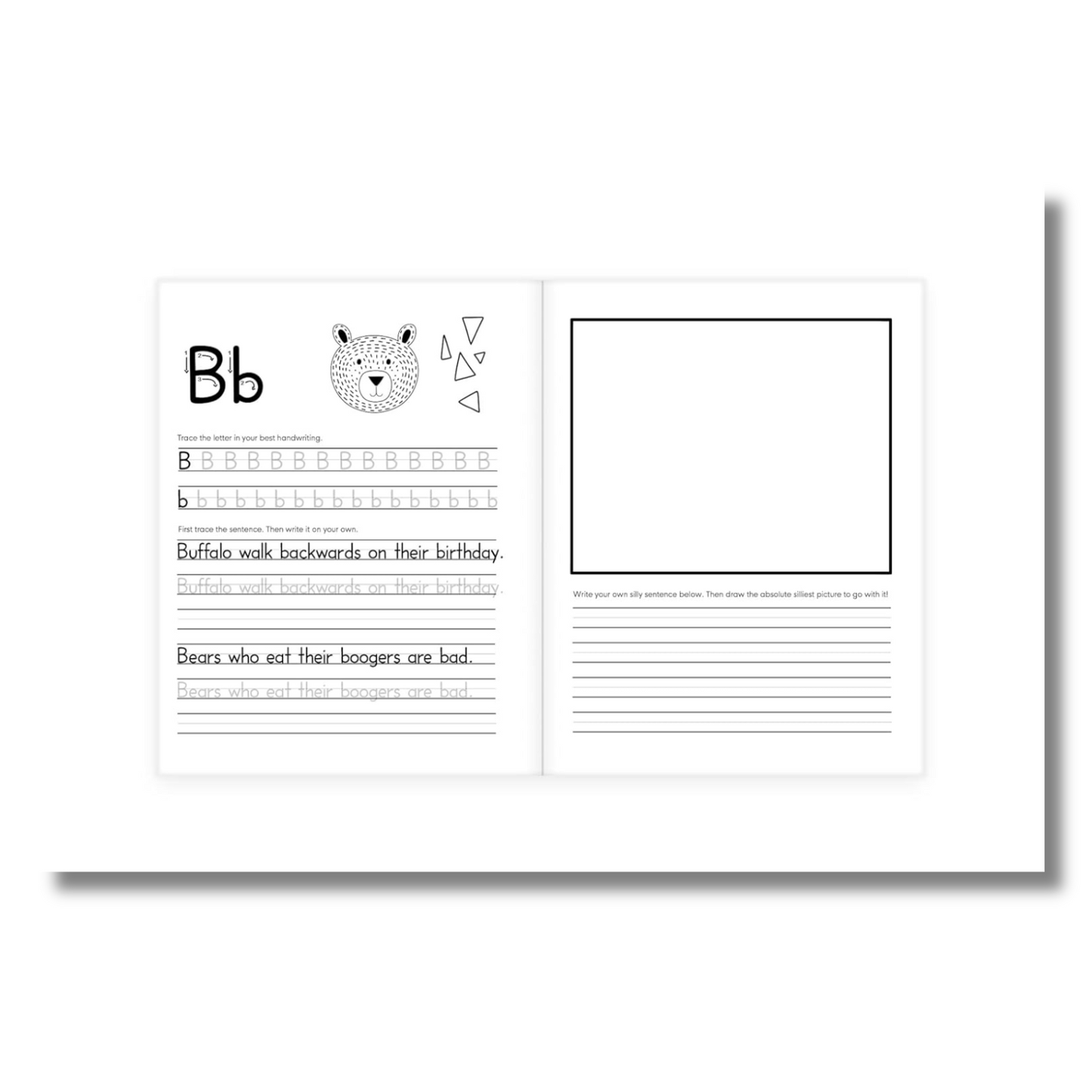 Fun Handwriting Workbook for Kids: Silly Sentences & Creative Writing Practice for Grades K-4 (Spiral Bound) - Korvel