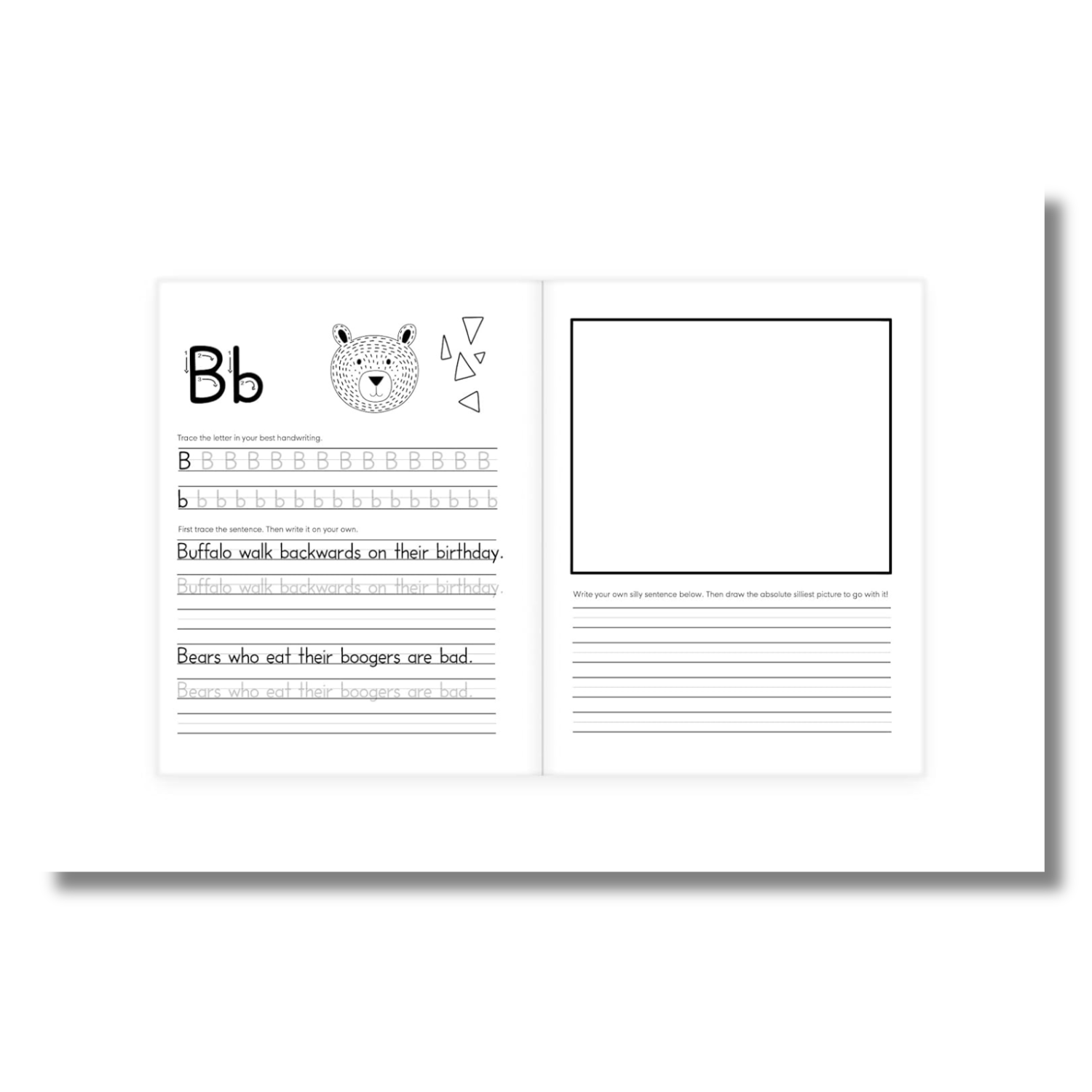 Fun Handwriting Workbook for Kids: Silly Sentences & Creative Writing Practice for Grades K-4 (Spiral Bound) - Korvel
