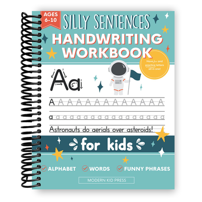 Fun Handwriting Workbook for Kids: Silly Sentences & Creative Writing Practice for Grades K-4 (Spiral Bound) - Korvel