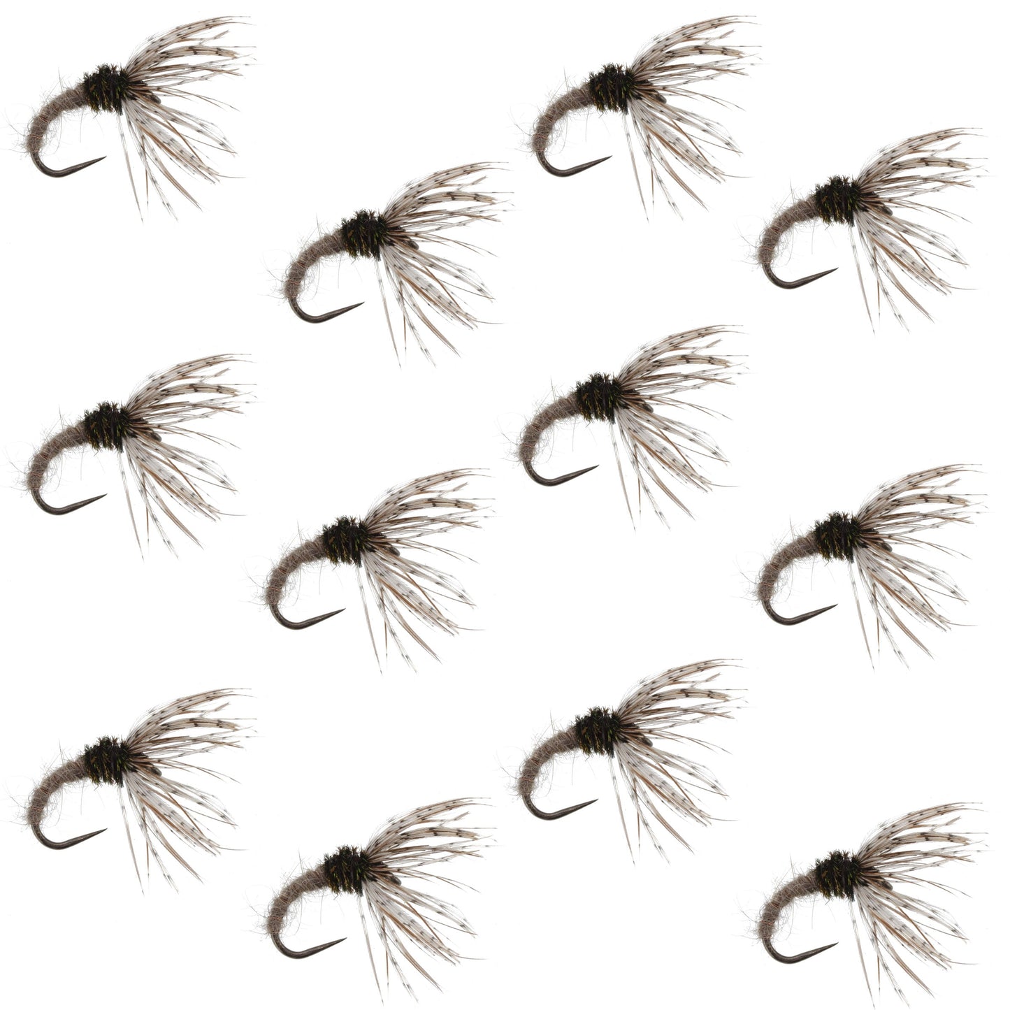 Premium Hares Ear Sakasa Kebari - 12 Size 12 Tenkara Flies - Korvel