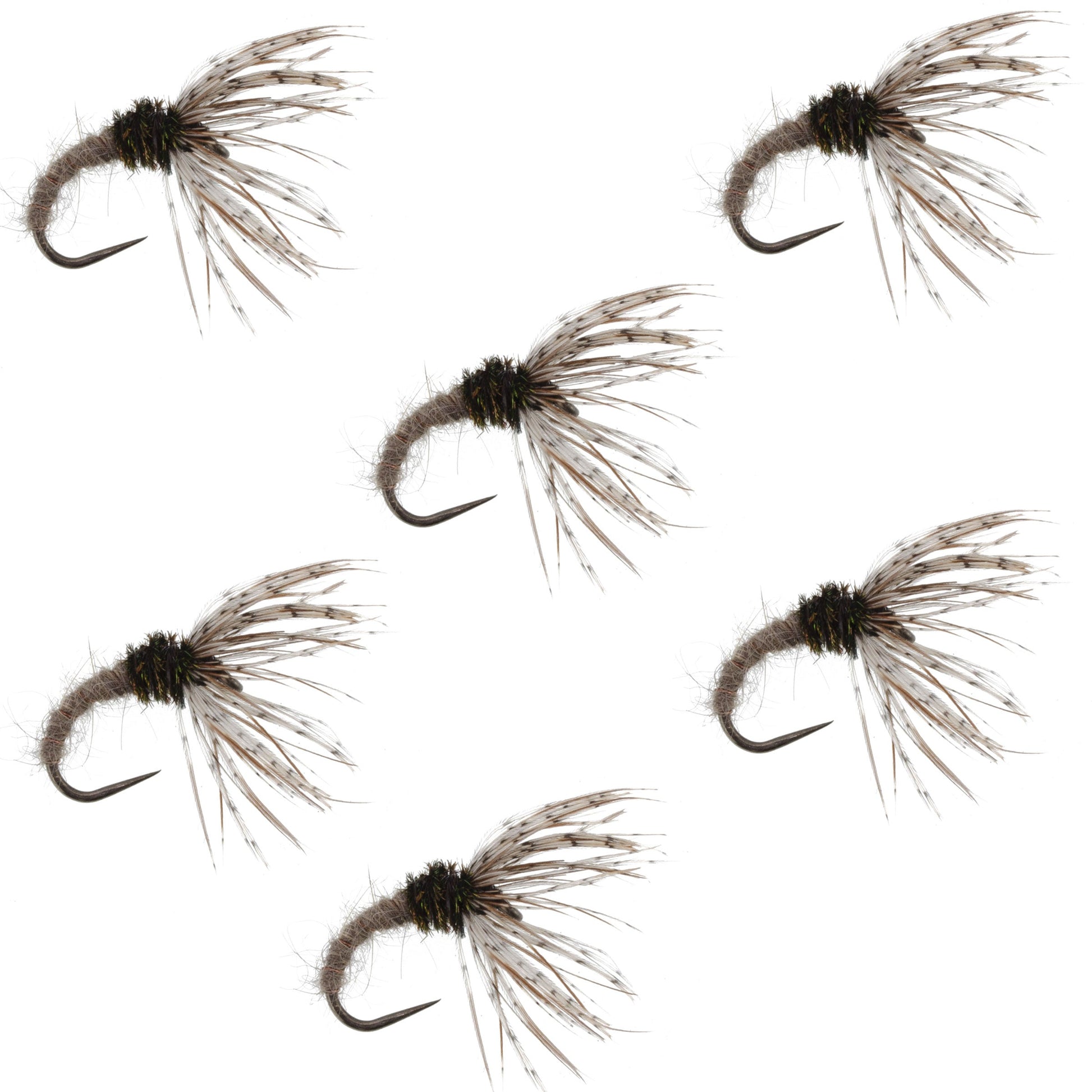 Premium Hares Ear Sakasa Kebari - 6 Size 10 Tenkara Flies - Korvel