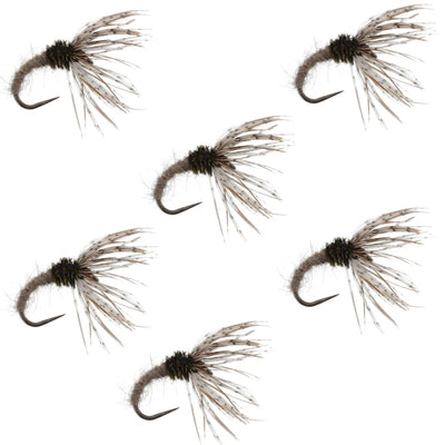 Premium Hares Ear Sakasa Kebari - 6 Size 10 Tenkara Flies - Korvel
