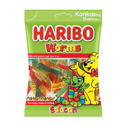 Haribo Sour Worms – 80g Bag