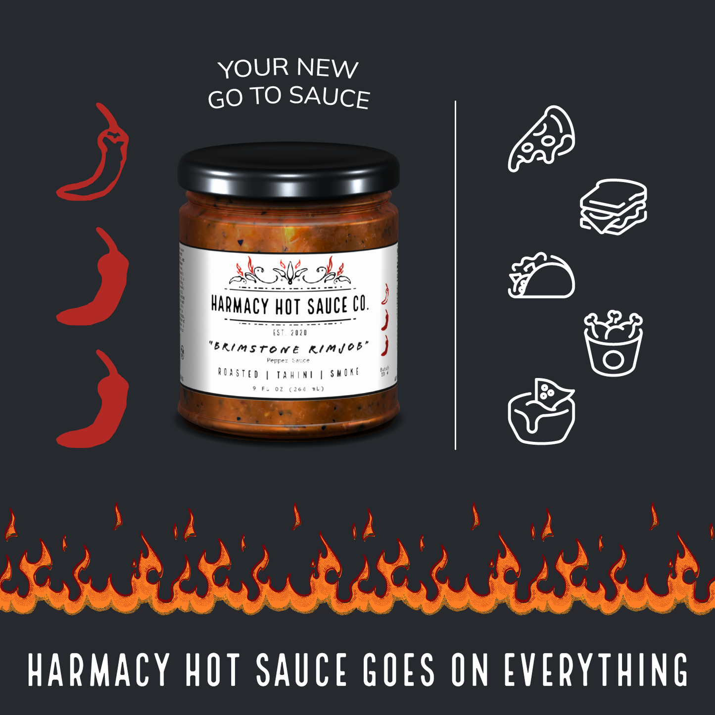 Sauce Tahini et Poivrons Rouges Rôtis Brimstone (9oz)