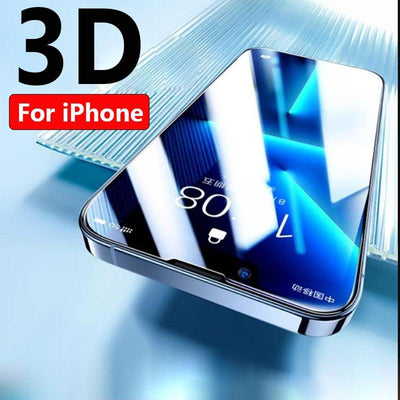 Protecteur d'écran en verre trempé 3D 2PCS pour modèles d'iPhone