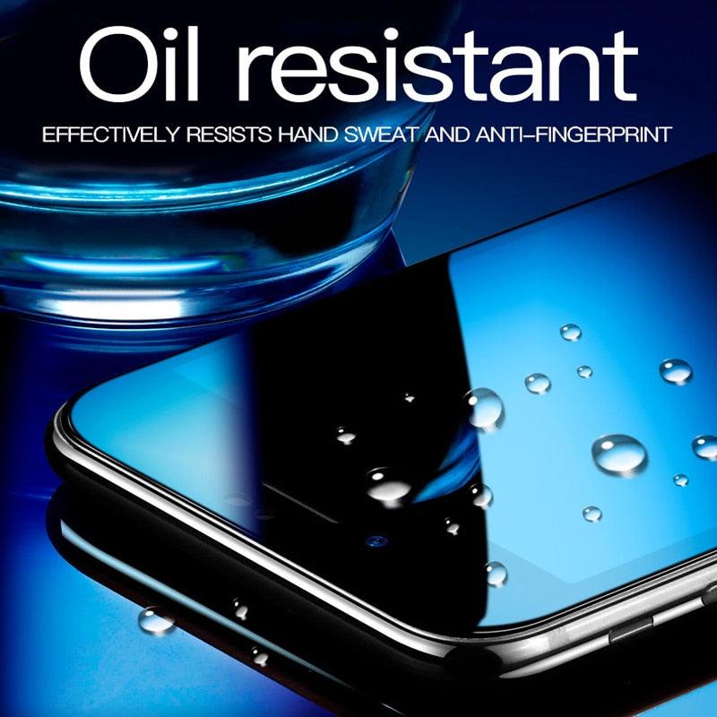 Protecteur d'écran en verre trempé à bords incurvés premium pour iPhone