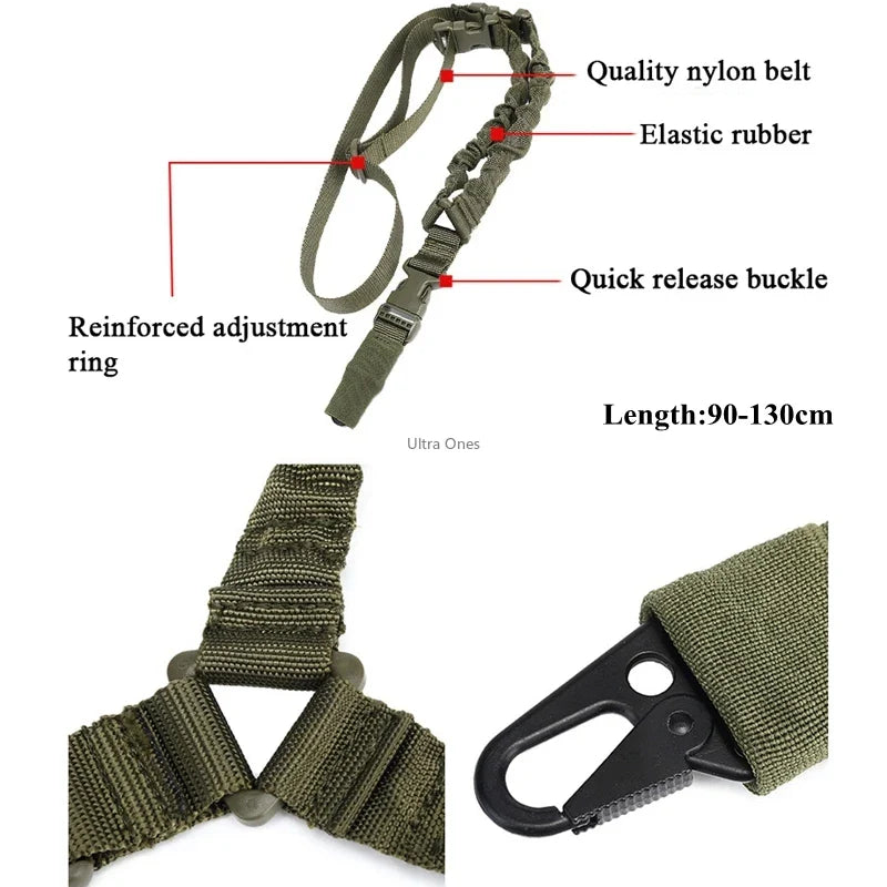 Tactical One Point Gun Sling Military Strap Airsoft Rifle Slings Paintball Shooting Hunting Accessories Single Point Gun Rope - Korvel