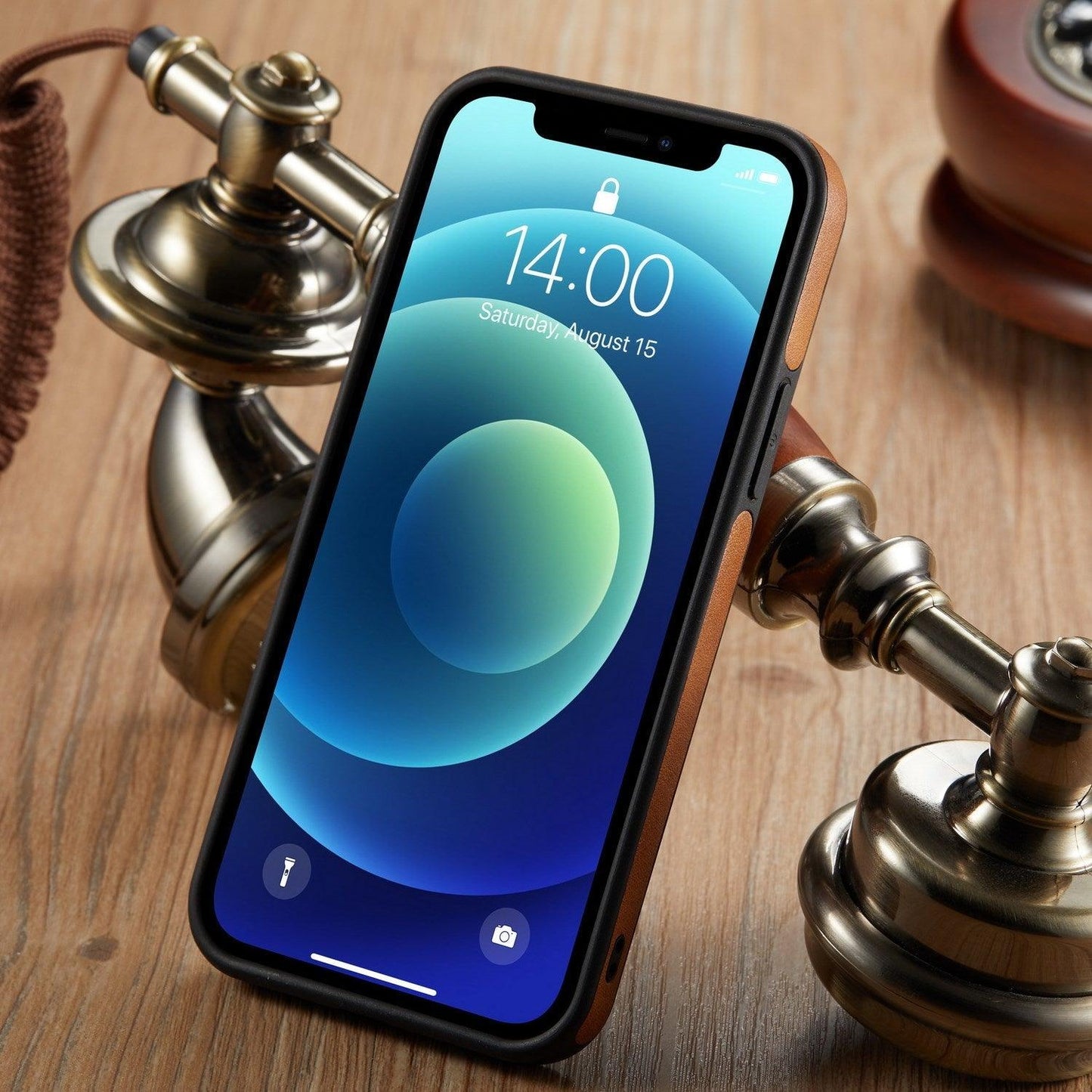 Coque de téléphone en cuir PU de luxe pour iPhone - Protection élégante