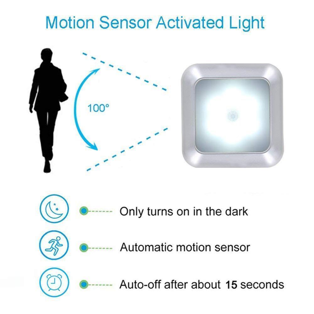 STEVVEX Wireless LED Motion Sensor Night Lights - Set of 2