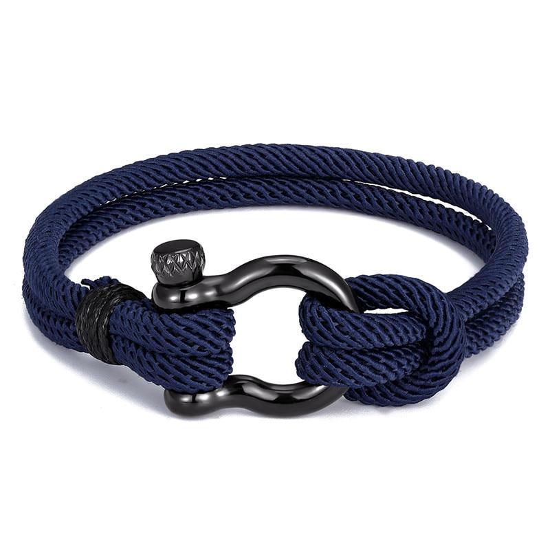 Bracelet en corde navy moderne et élégant pour hommes et femmes