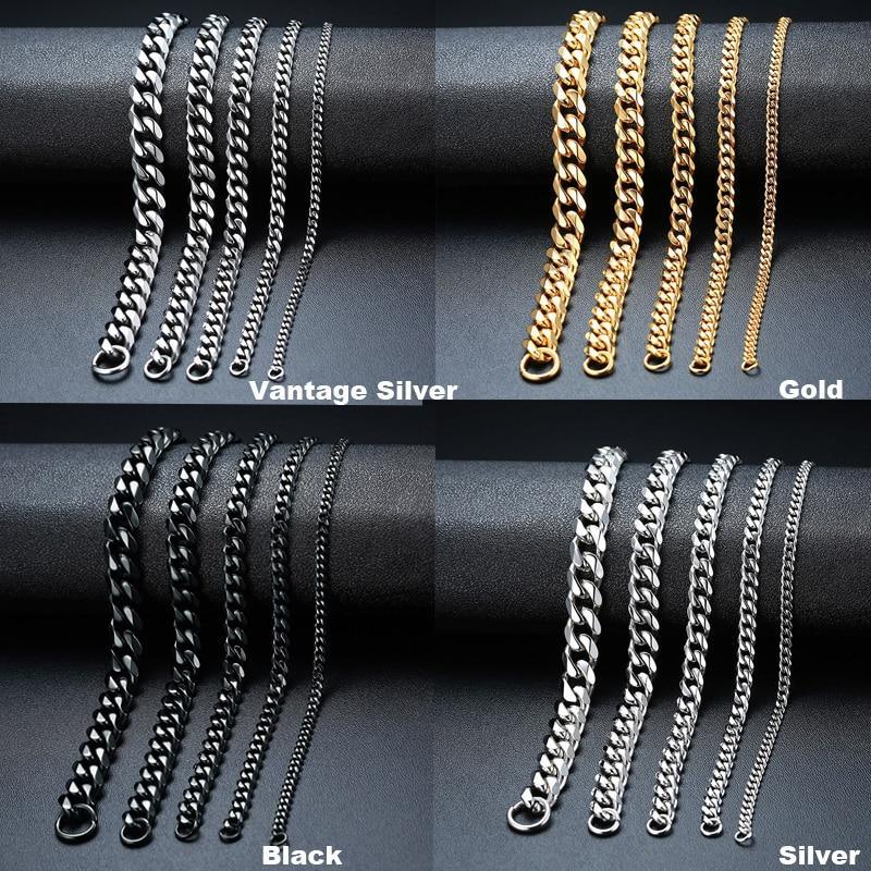 Men's Gold Tone Curb Link Bracelet - Stainless Steel Elegance