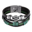 Bracelet en cuir tressé tendance pour hommes et femmes