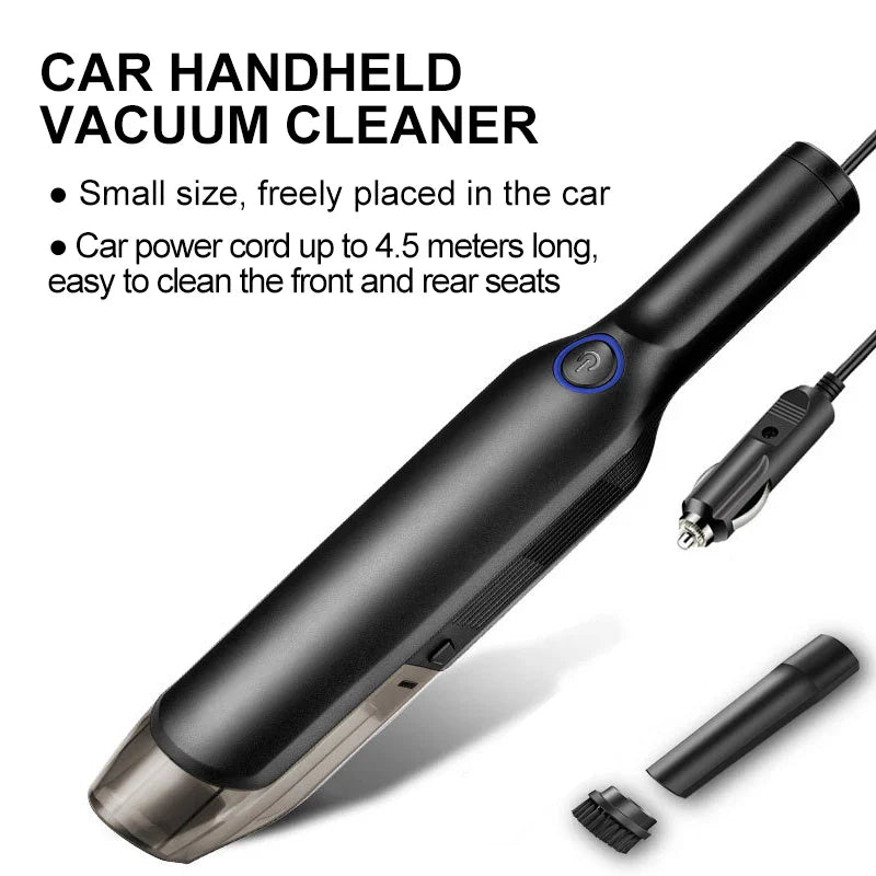 Handheld Wireless Vacuum Cleaner Rechargeable Cyclone Suction Car Vacuum Cleaner Cordless Wet/Dry Auto Portable for Car Home - Korvel