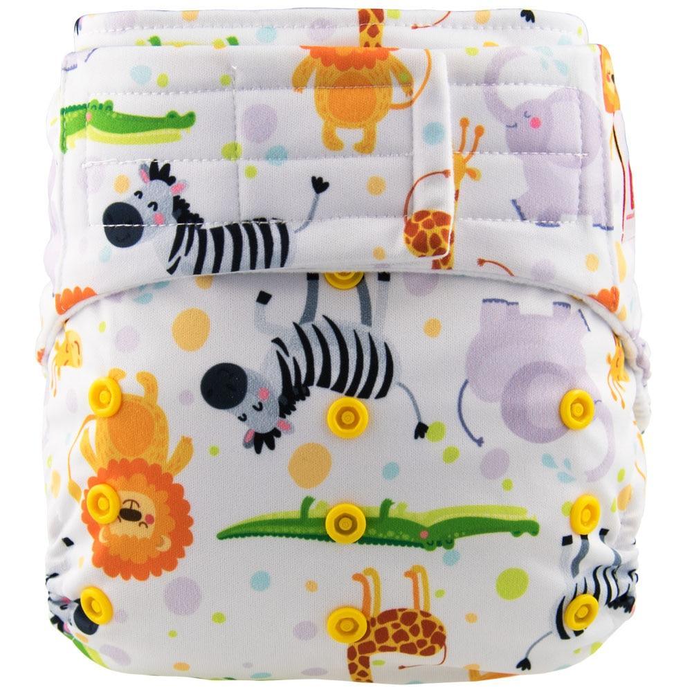 Pañal de bolsillo con ganchos y lazos - Pañal de tela lavable e impermeable