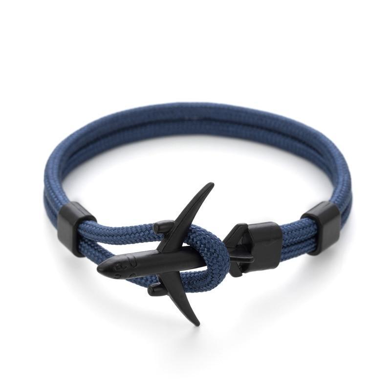 Pulsera de Ancla Negra Moderna y Elegante para Hombres y Mujeres
