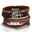 Elegant Handmade Leather Wrap Bracelet with Tree of Life Charm for Men and Women - Korvel