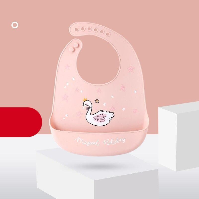 Bibs de bebé de silicona impermeables premium - Ajustables y coloridos
