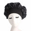 1pc Adjust Solid Satin Bonnet Hair Styling Cap Long Hair Care Women Night Sleep Hat Silk Head Wrap Shower Cap Hair Styling Tools - Korvel