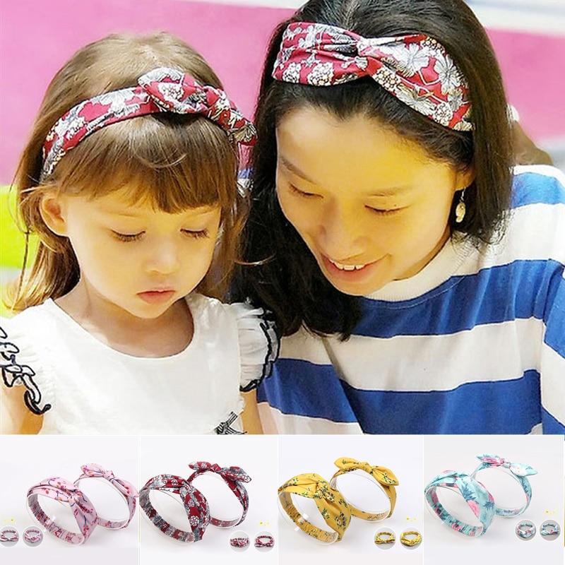 Modern Mother & Daughter Rabbit Ears Bow Hair Bands