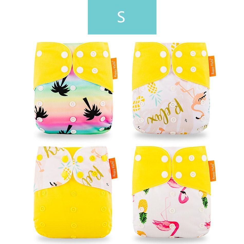 4PCS Eco-friendly Adjustable Cloth Diapers Set for Babies