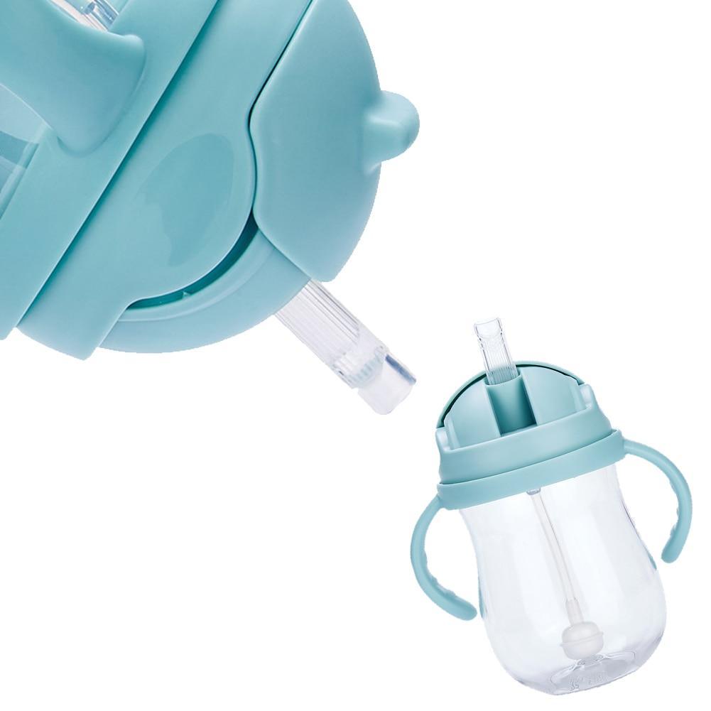 Silicone Leakproof Sippy Cup with Soft Straw and Handles
