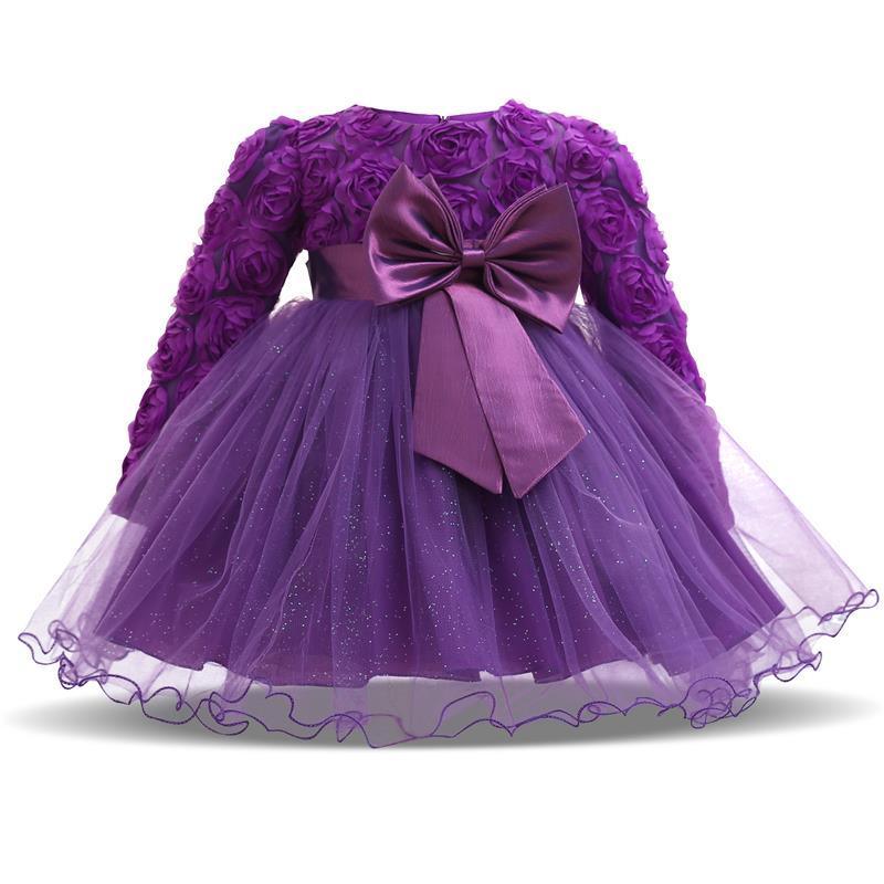 Luxury Handmade Pink Dress for Baby Girls' First Birthday