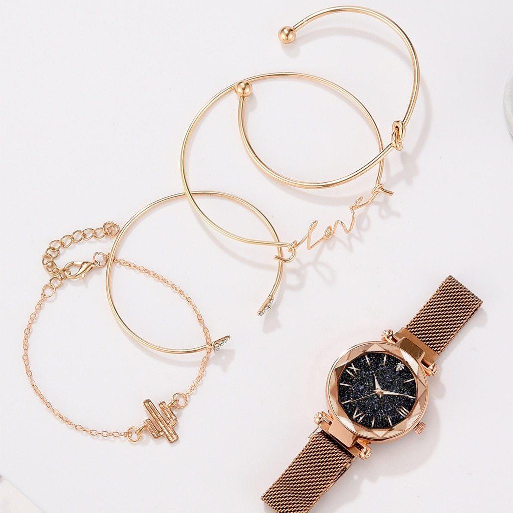 Montre à Quartz de Luxe pour Femmes STEVVEX - Design Ciel Étoilé