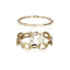 Luxury Gold Color Metal Chain Link Bamboo Bracelet