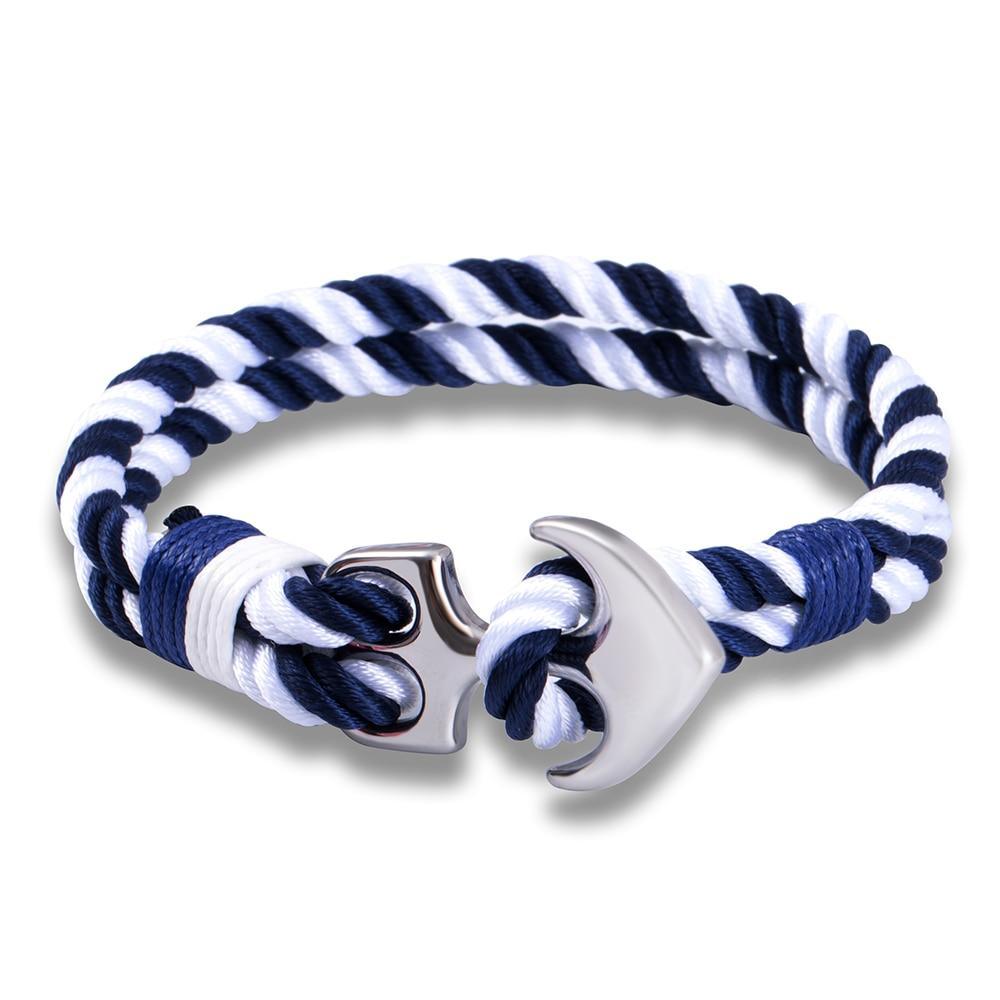Bracelet Ancre en Acier Inoxydable de Luxe pour Hommes