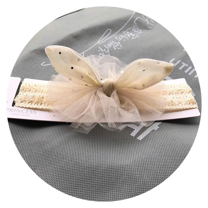 Elegant Handmade Baby Girl Hair Band with Rhinestone Crown - Perfect for Infants - Korvel
