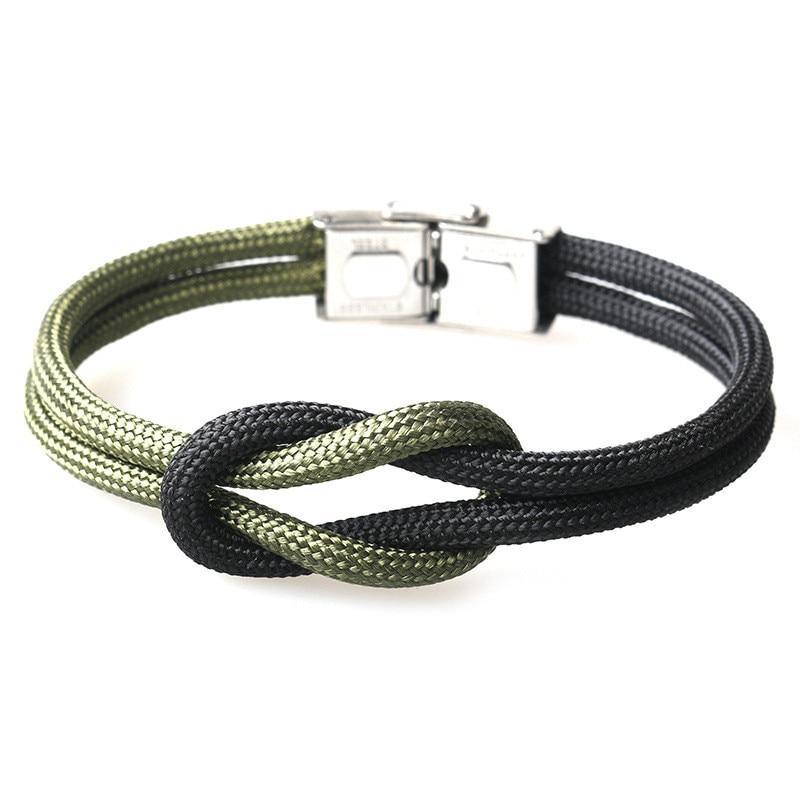 Bracelet en corde moderne à nœud élégant multi-couches pour hommes et femmes