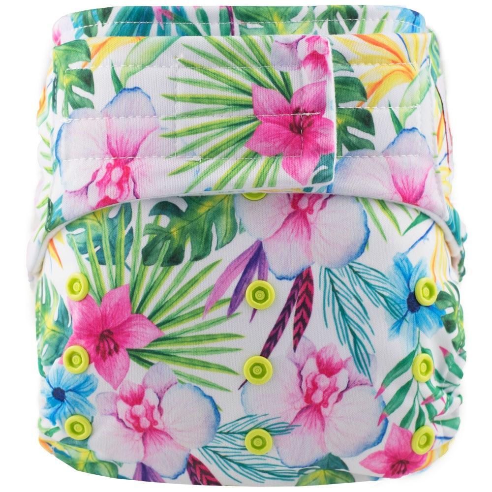 Pañal de bolsillo con ganchos y lazos - Pañal de tela lavable e impermeable