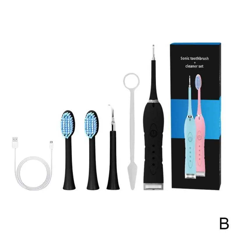 Electric Tartar Remover Tartar Ultrasonic Whitening USB Rechargeable Tooth Cleaner Portable Household Dental Calculus Remover - Korvel