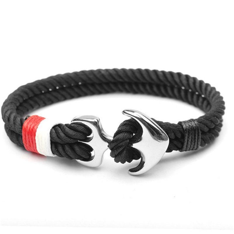 Pulsera de Ancla de Acero Inoxidable Náutica de Moda para Hombres