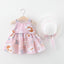 Robe d'été moderne pour bébé fille avec chapeau pour occasions spéciales
