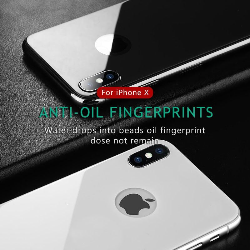 Protecteur arrière en verre trempé 9D pour modèles d'iPhone