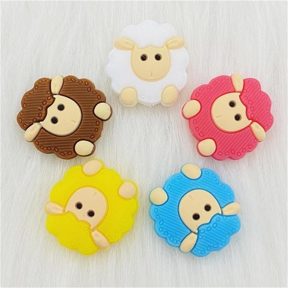 5pcs Juguetes de Silicona para la Dentición de Animales de Caricatura para Recién Nacidos