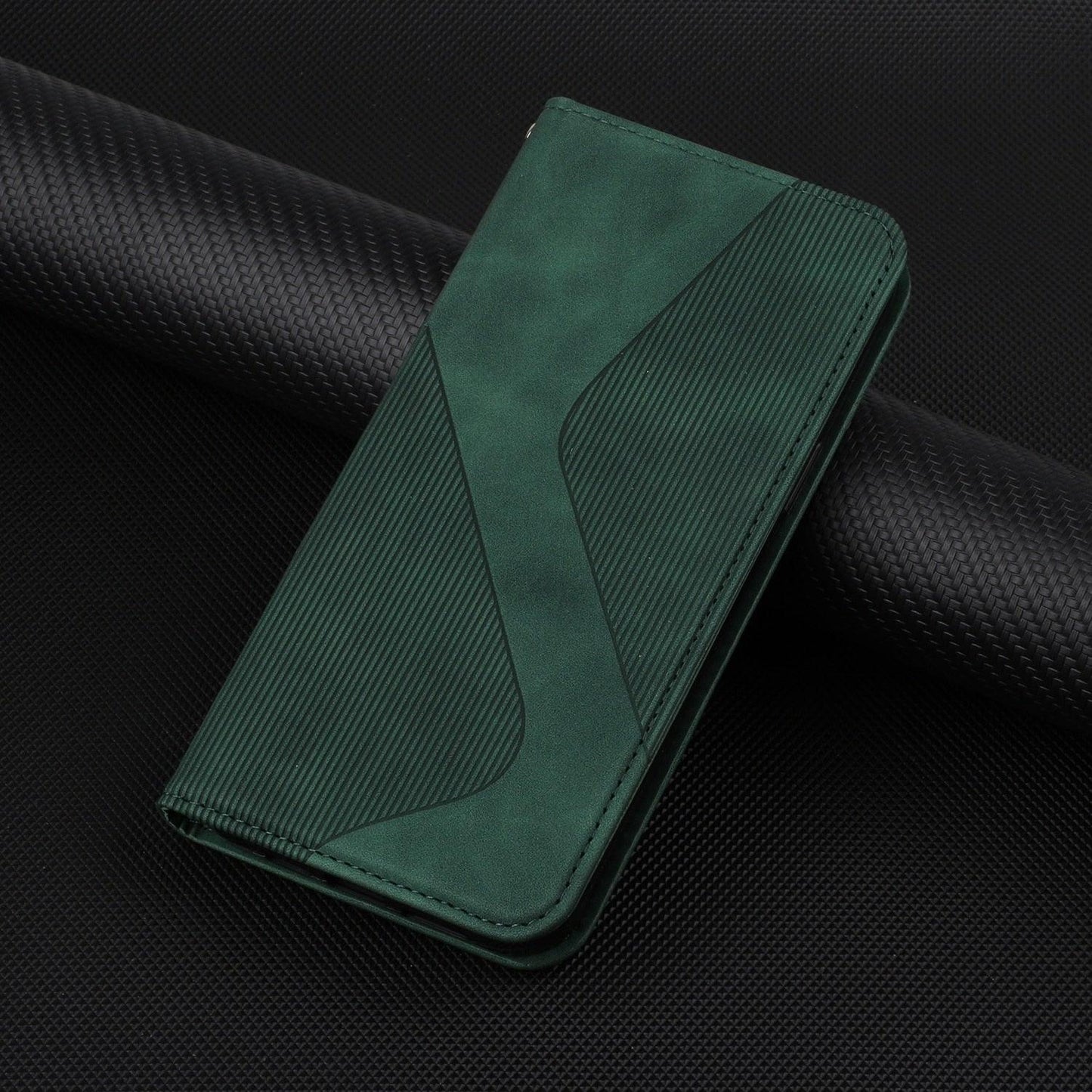Coque portefeuille flip bleue de luxe pour iPhone 14/13/12/11