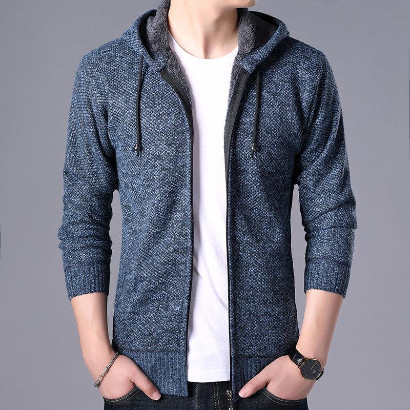 Elegant Slim Fit Fleece Jacket for Men