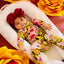 Luxury Floral Newborn Baby Girl Romper with Bow