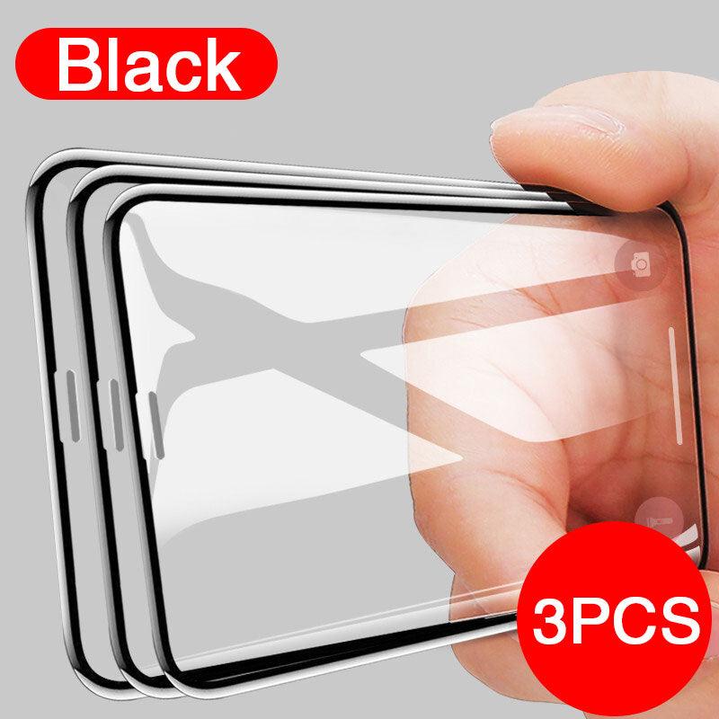 Protecteur d'écran en verre trempé pleine couverture premium pour iPhone