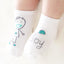 Casual White Cartoon Baby Socks - Non-Slip Cotton for Infants