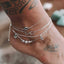 Bracelet de cheville en coquillage étoilé bohème de luxe pour femmes