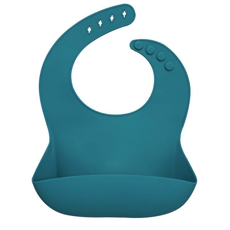 Bib de Silicona para Bebés con Pocket para Comida - Impermeable y Fácil de Limpiar