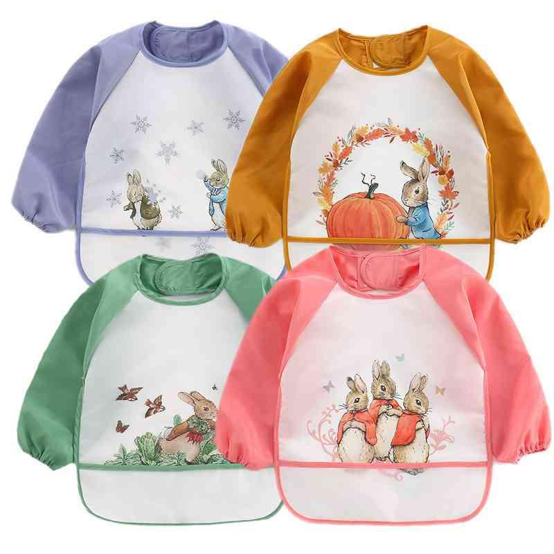 Adorable Waterproof Long Sleeve Baby Feeding Smock with Cartoon Design - Korvel