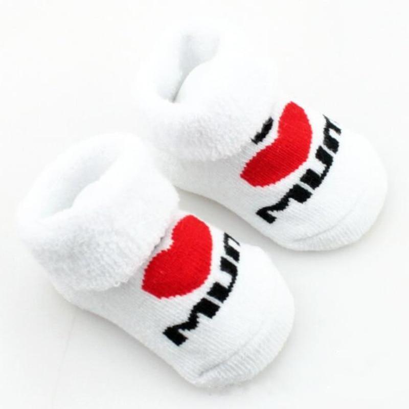 Chaussettes pour bébés en coton doux antidérapantes pour nouveau-nés et tout-petits