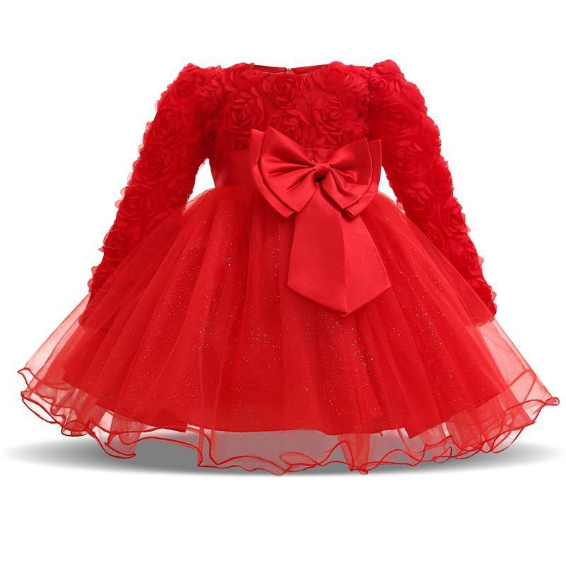 Luxury Handmade Pink Dress for Baby Girls' First Birthday