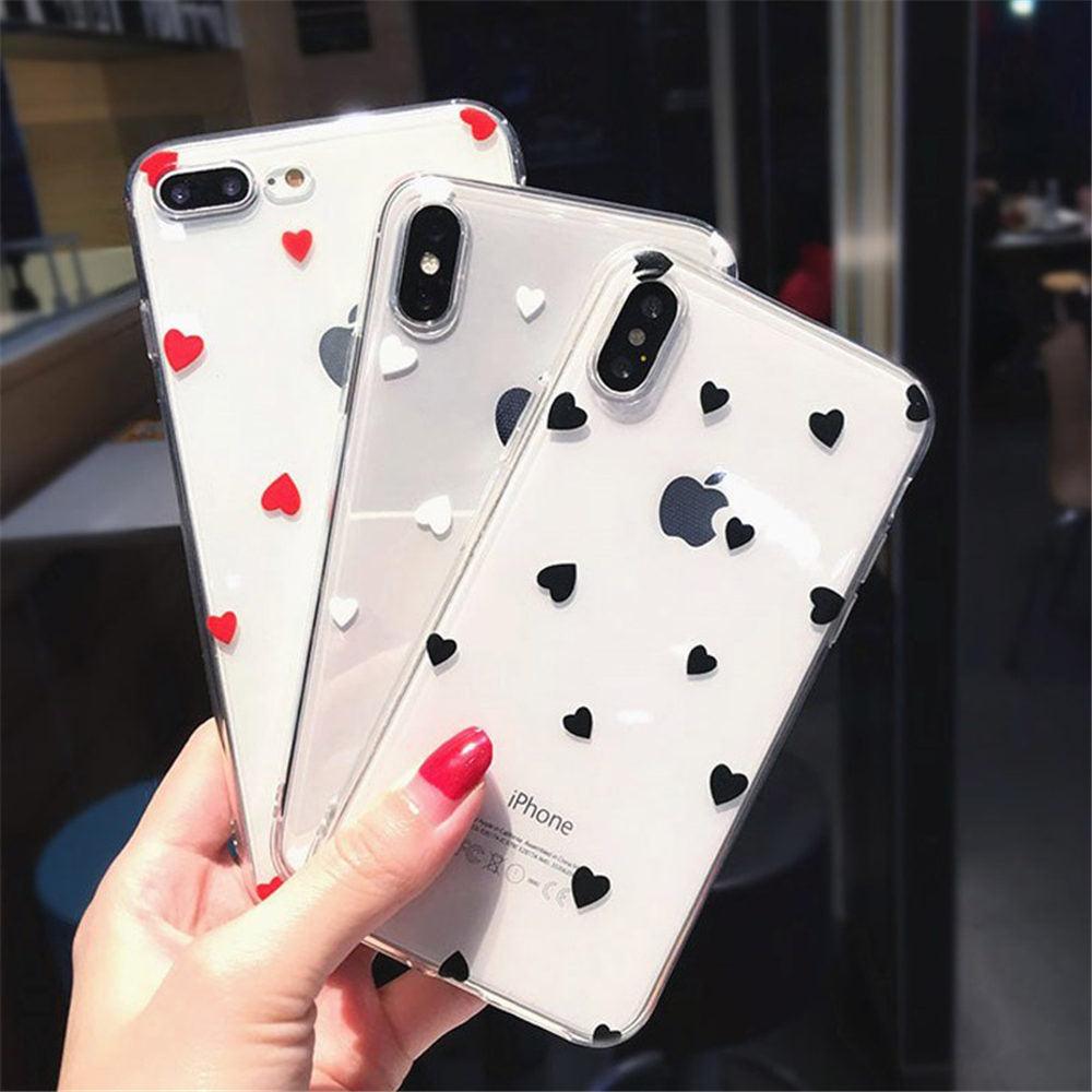 Premium Transparent Phone Case for iPhone - Little Dots Design