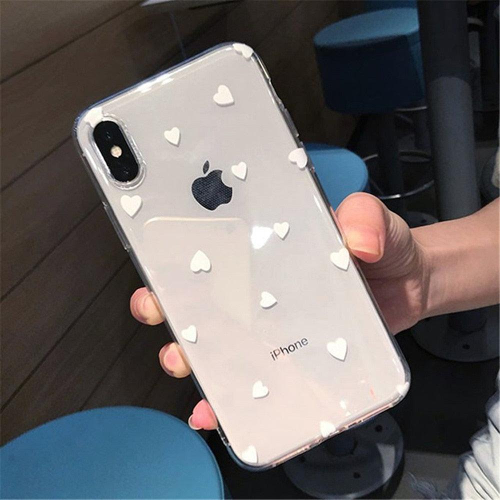 Premium Transparent Phone Case for iPhone - Little Dots Design
