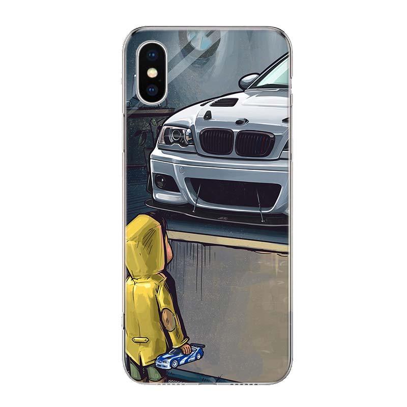 Boy See Sports Car Drift Phone Case for iPhone